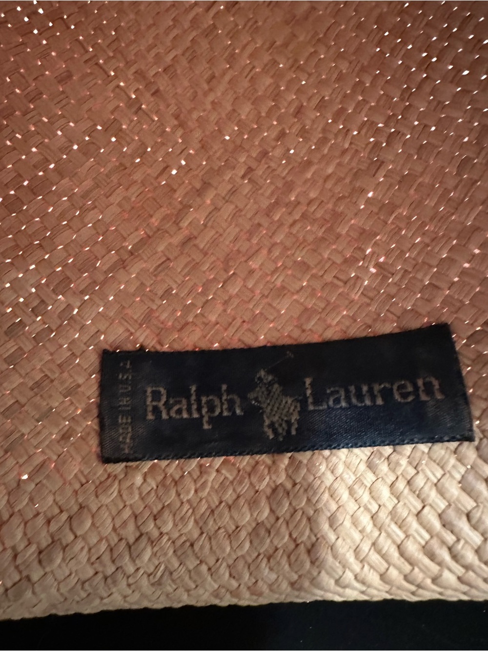 Ralph Lauren Natural Straw Hat, leather band, NavyTag, SMALL - Picture 4 of 11